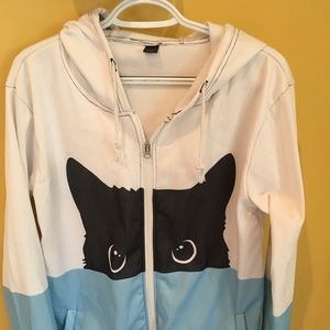Super cute cat hoodie size large. NWOT. Well made. Great gift for Cat lover